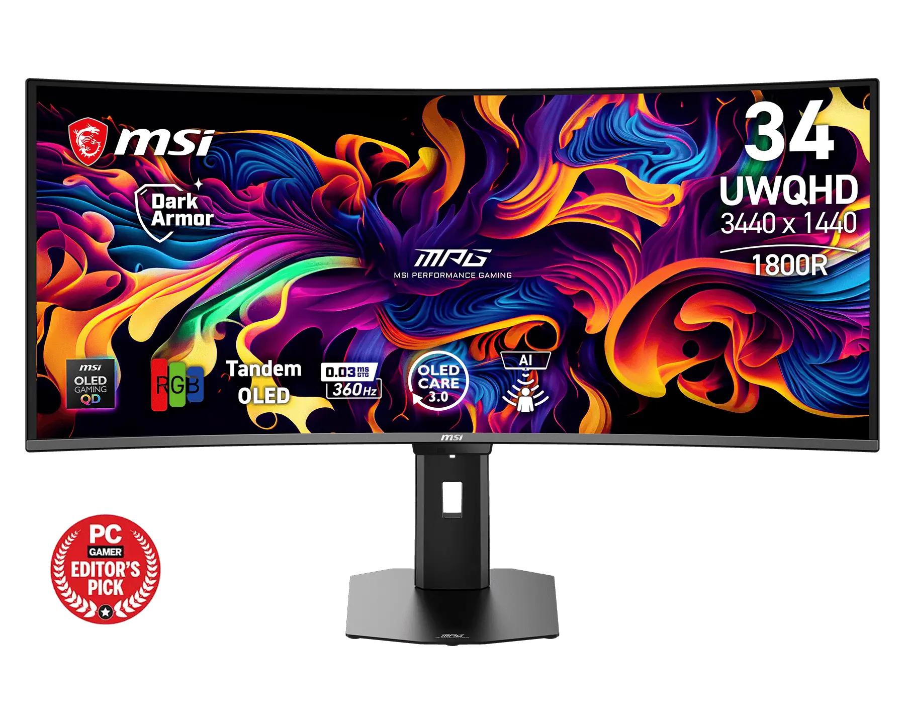 MSI MPG 341CQR QD-OLED X36 34in 360Hz curved