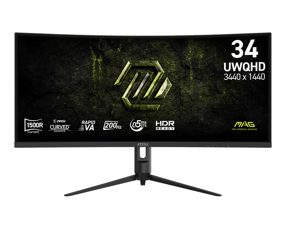 MSI MAG 342CQRF E20 34" UWQHD Rapid VA 200Hz Curved