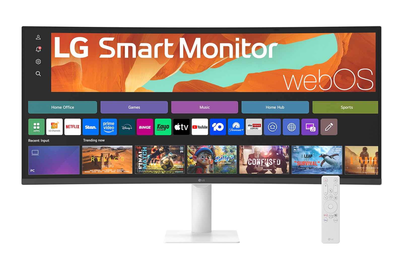 LG 34" 34U601SA-W WQHD 100Hz VA Curved Smart with webOS