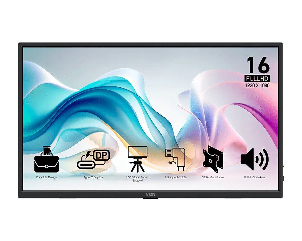 MSI PRO MP165 E6 15.6in FHD IPS Portable