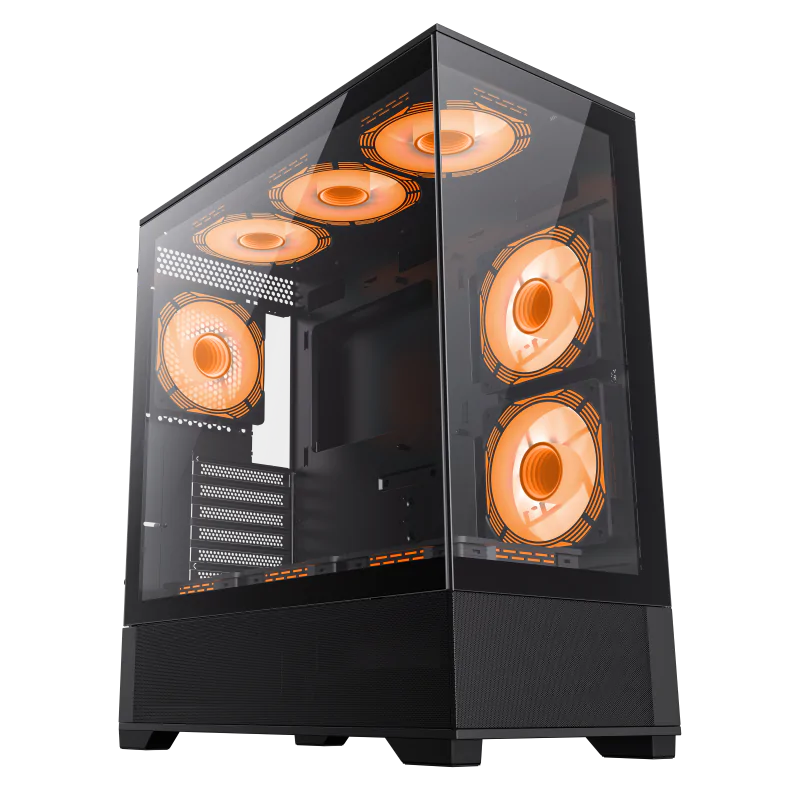 Gamemax Vista AB ATX Mid-Tower Black 6x ARGB fan